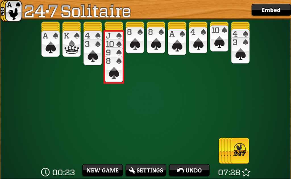 spider solitaire sequences