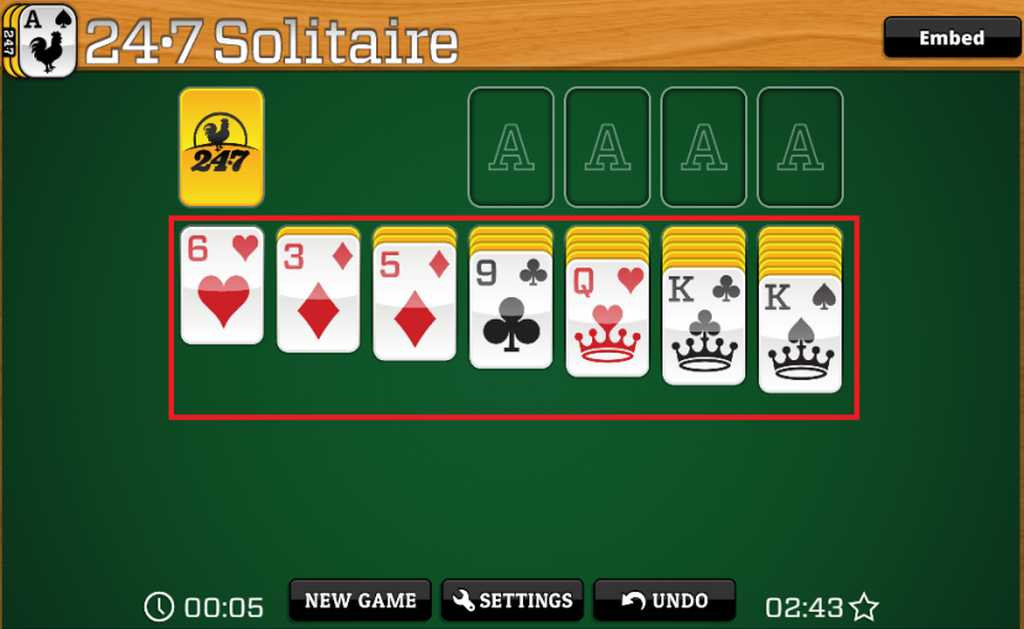 Solitaire Card Games Using a Standard 52-Card Deck